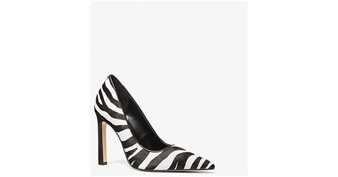 michael kors zebra print shoes|Amara Zebra Print Calf Hair Pump .